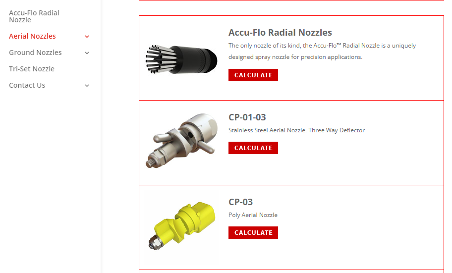 Calculation Tools CP Nozzles